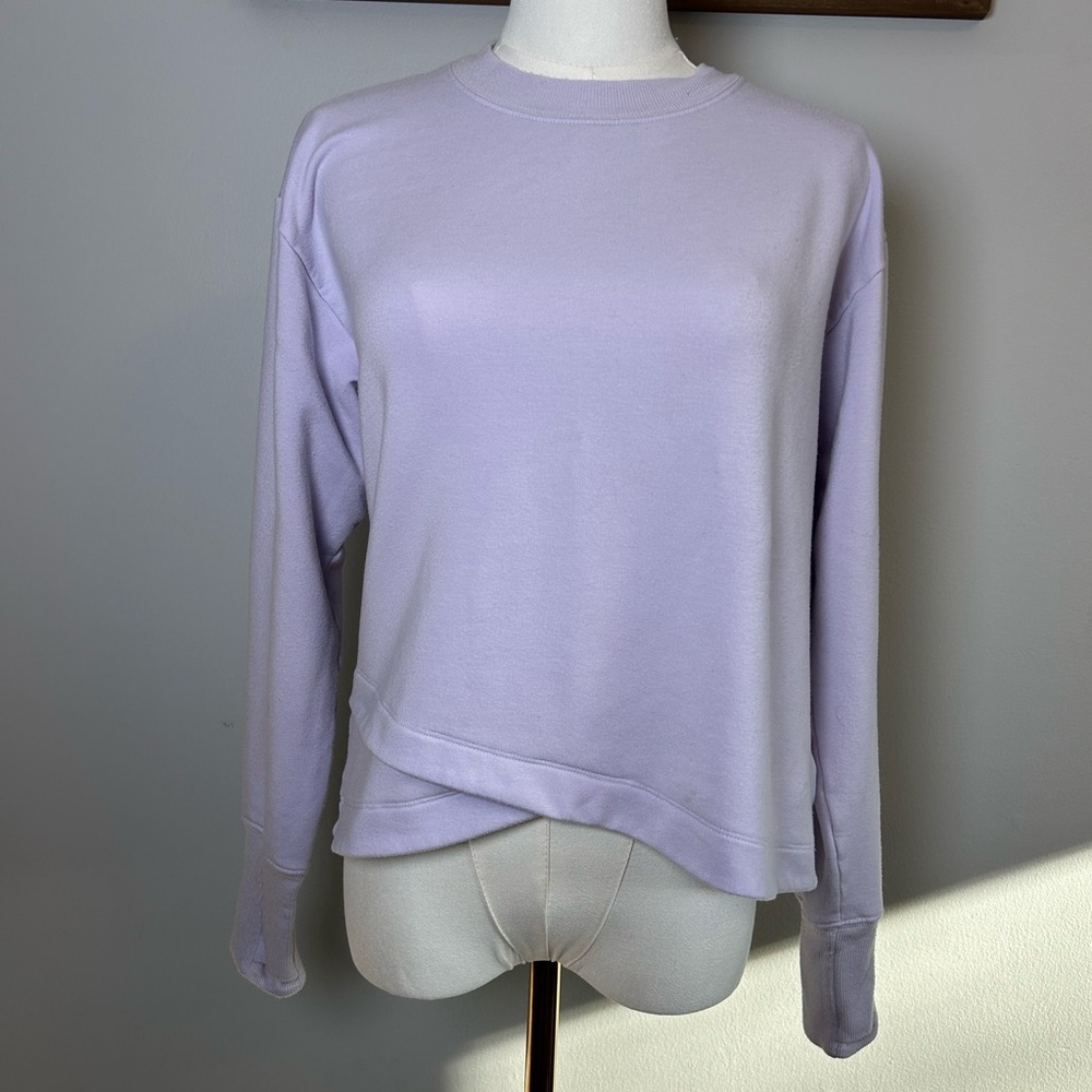 Athleta Lavender tencel blend pullover sweatshirt size small
